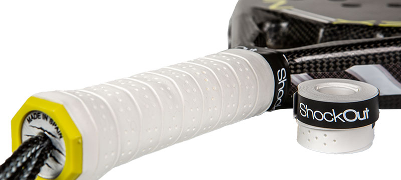 Overgrips: SHOCKOUT PERFORATED PADEL OVERGRIP WHITE
